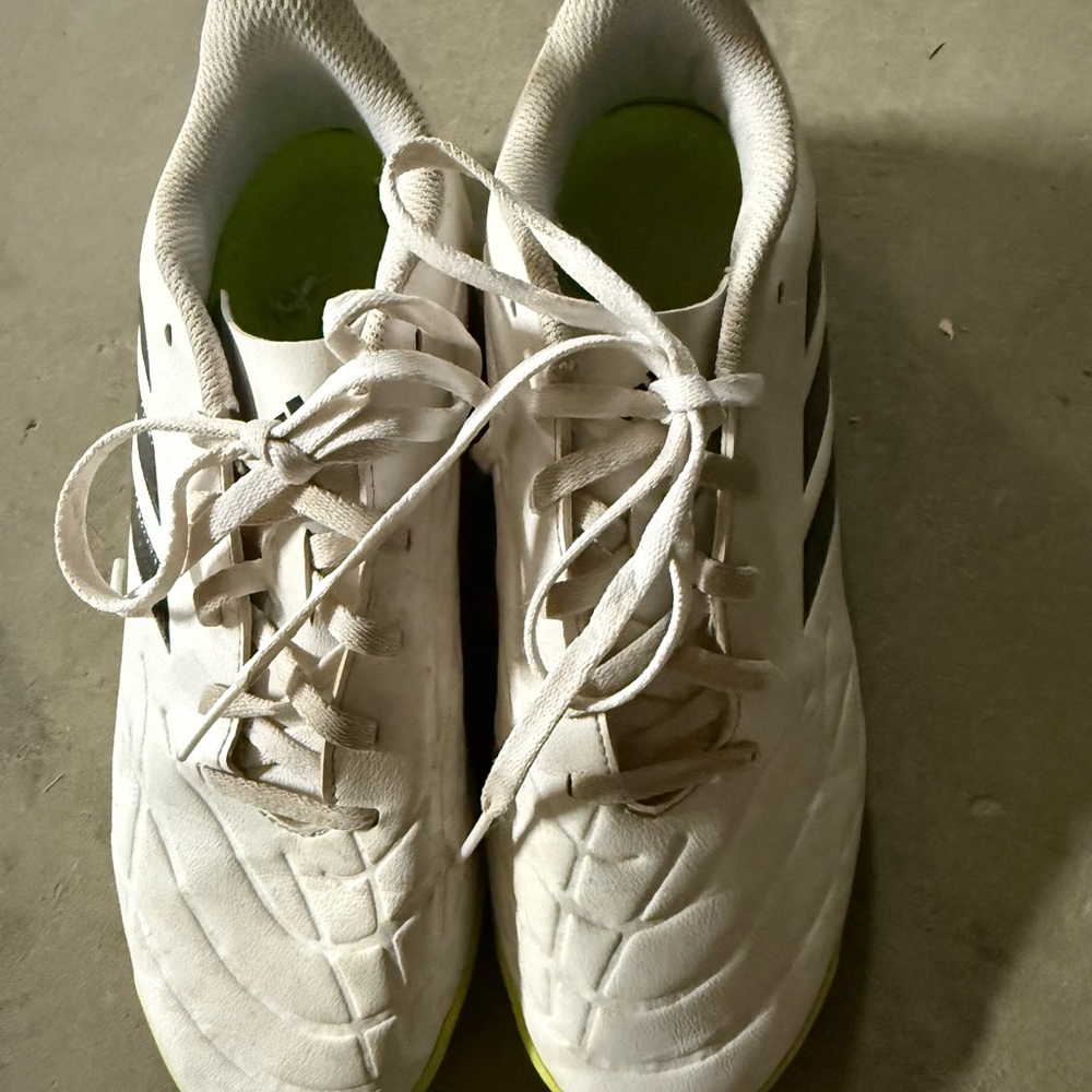 adidas White and Black Athletic Shoesindoor Soccer Shoes Men Adidas Size 6